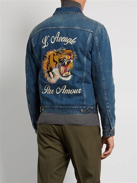 denim gucci jacket men|Gucci jacket men's cheap.